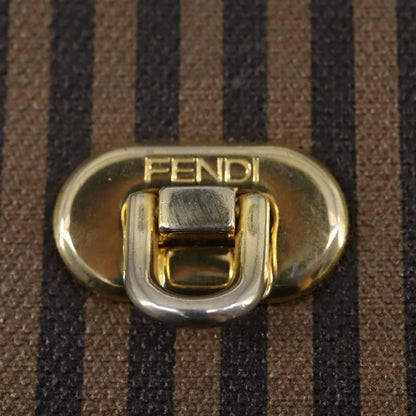 Fendi FENDI Pecan Canvas Hand Bag 2way Black Brown Authentic mr1555