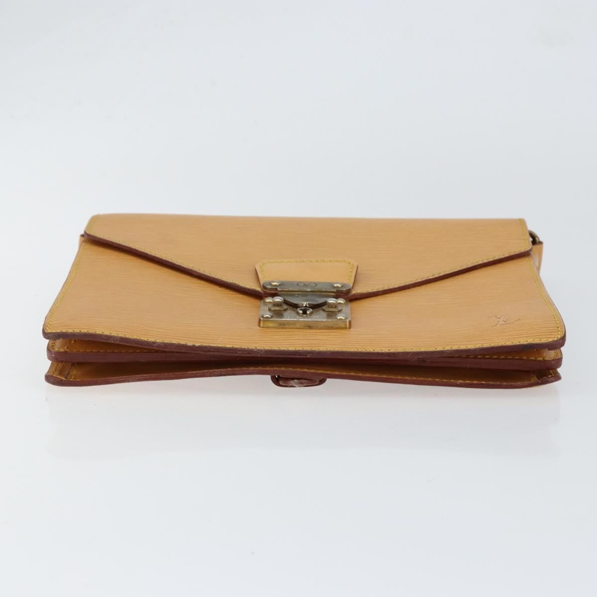 Louis Vuitton LOUIS VUITTON Epi Biface Hand Bag 2way Beige LV Authentic bs30897
