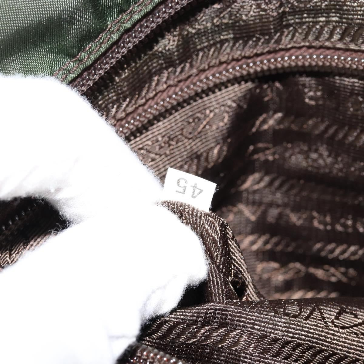 Prada PRADA Hand Bag Nylon Green Authentic 153060