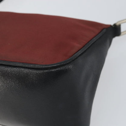 Prada PRADA Shoulder Bag Nylon Red Silver Authentic ep12904