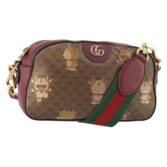 Gucci GUCCI Micro GG Supreme Doraemon Collaboration Bag PVC Beige 574886 Authentic 143965