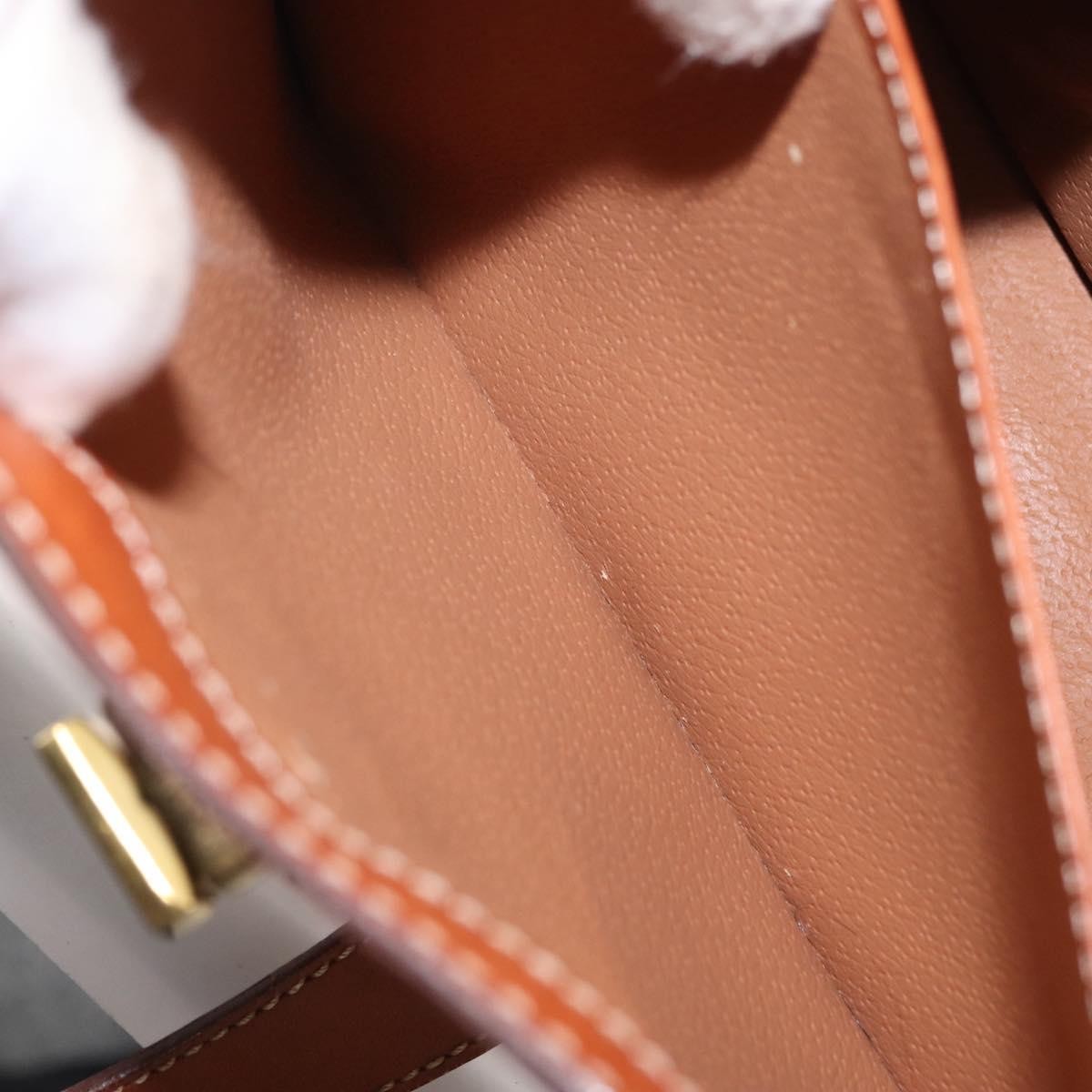 Celine CELINE Macadam Canvas Shoulder Bag PVC Leather Brown Gold Authentic 161521