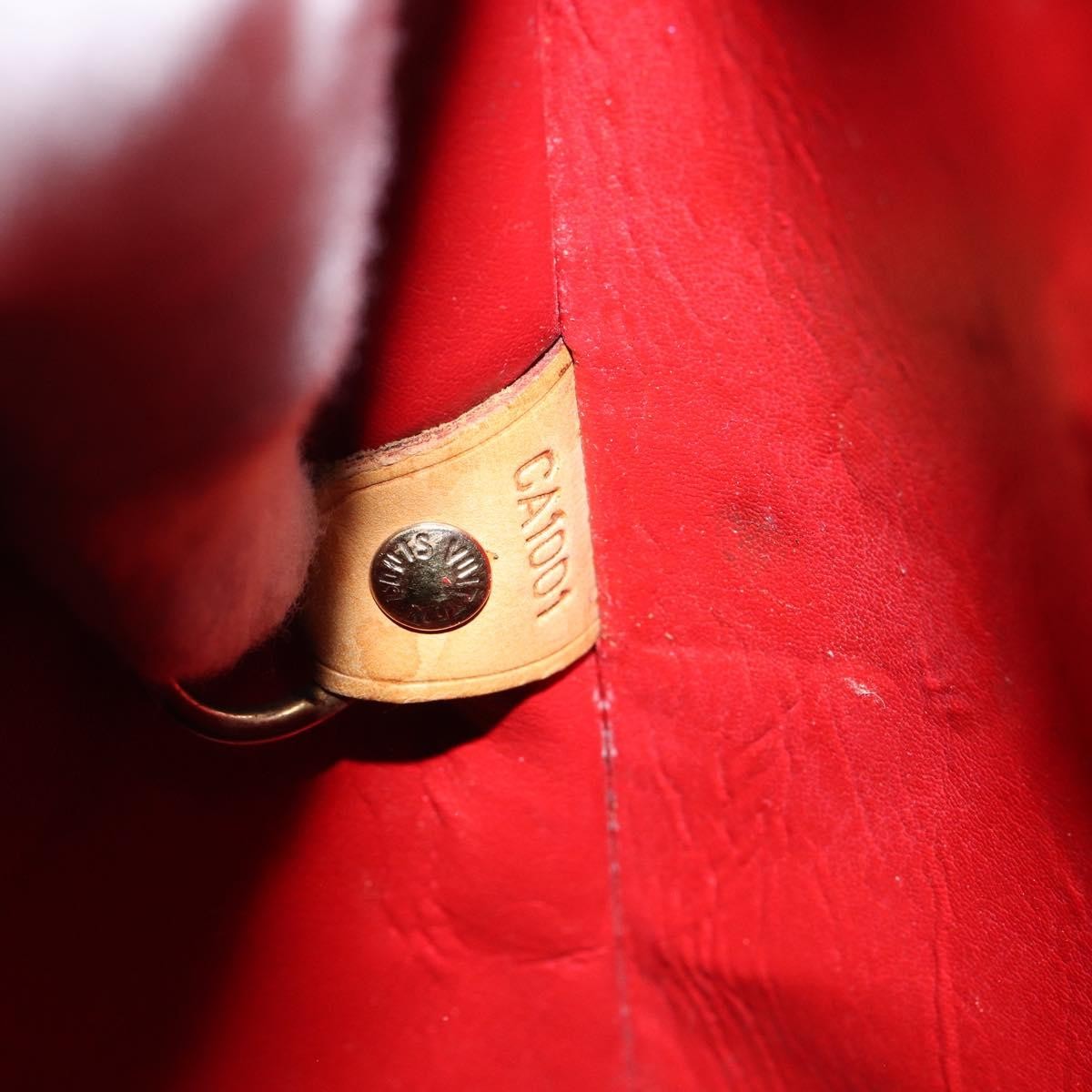 Louis Vuitton LOUIS VUITTON Monogram Vernis Houston Hand Bag Rouge M91092 LV Authentic bs30835