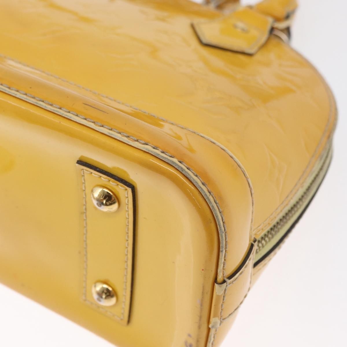 Louis Vuitton LOUIS VUITTON Monogram Vernis Alma PM Hand Bag Citrin M90101 LV Authentic 168034