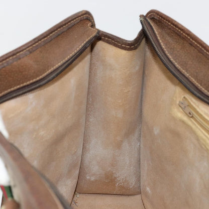 Gucci GUCCI GG Supreme Web Sherry Line Hand Bag PVC Beige Gold 002 4083 39 Authentic ka4103