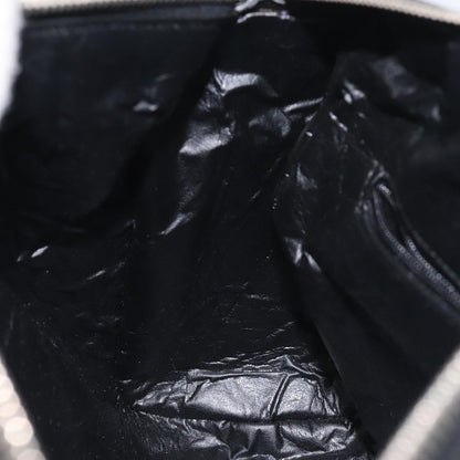 Gucci GUCCI GG Canvas Sherry Line Hand Bag Black Silver 000 0851 00221 Authentic am8716