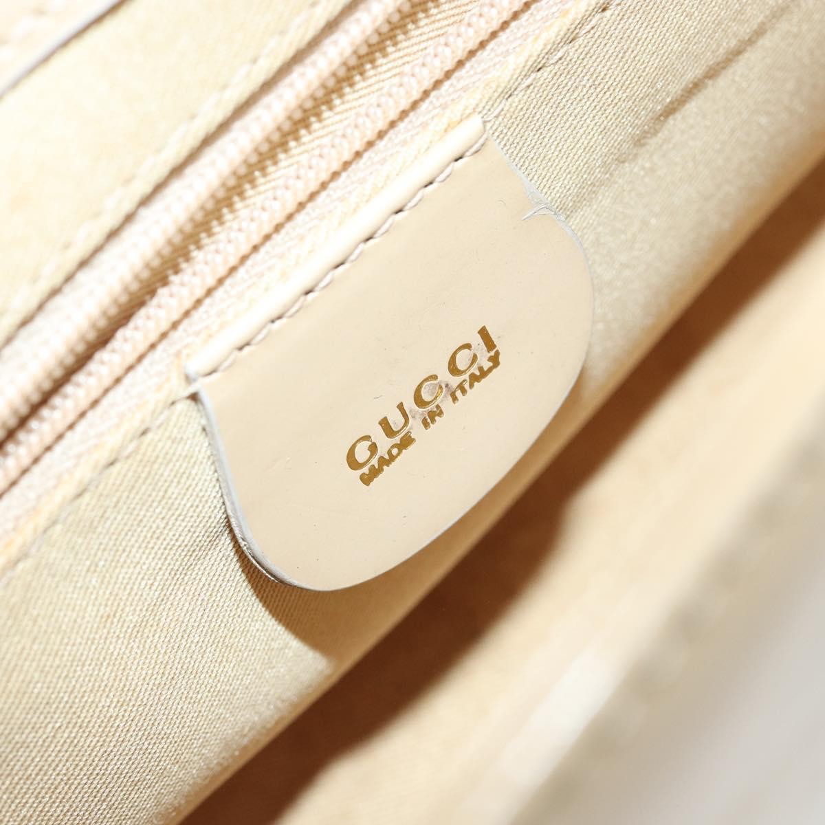 Gucci GUCCI Shoulder Bag Patent leather Beige Gold 007 2113 0278 Authentic bs30927