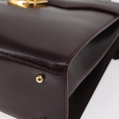 Gucci GUCCI Hand Bag Leather 2way Bordeaux Gold 000 2026 0258 Authentic ep12849