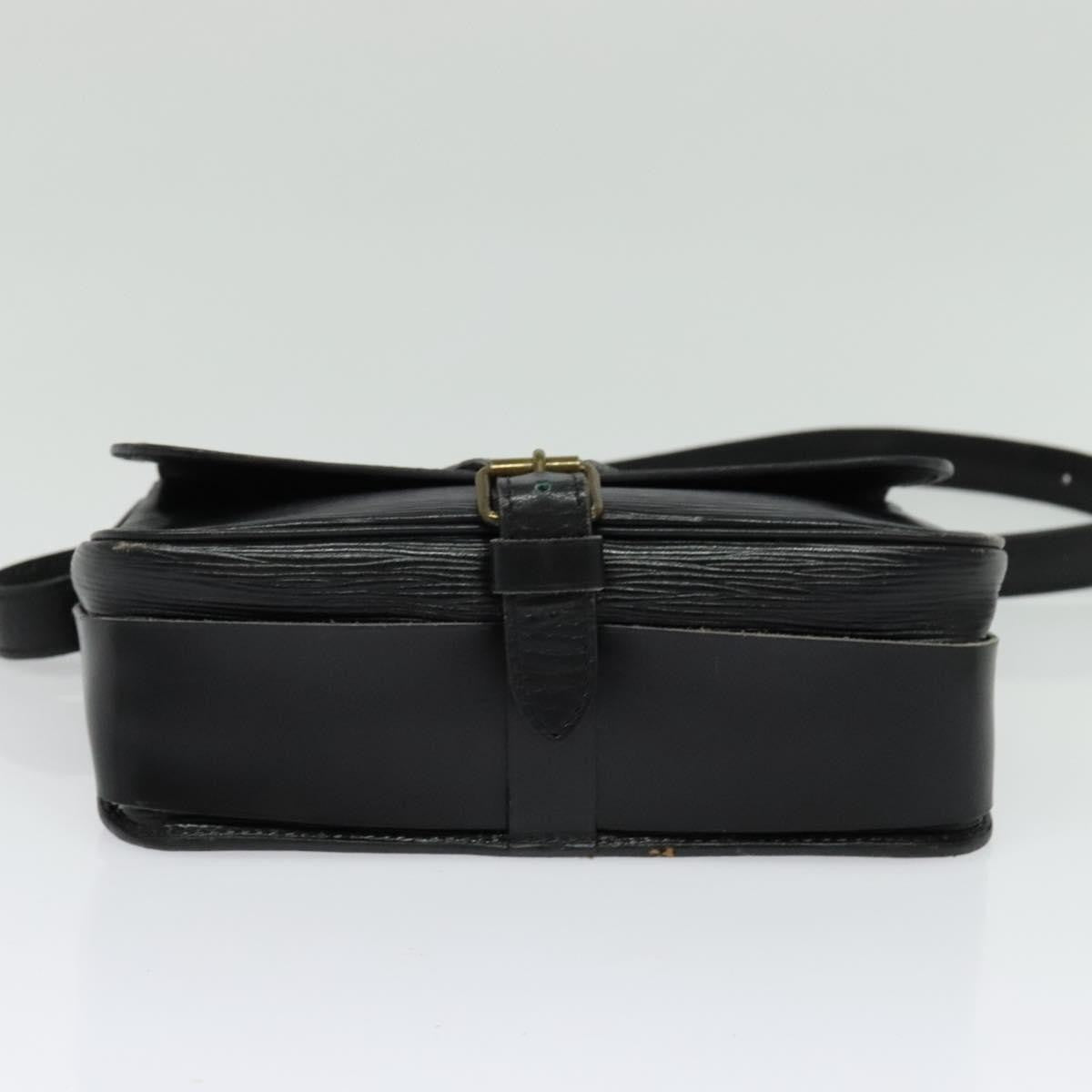 Louis Vuitton LOUIS VUITTON Epi Cartouchiere MM Shoulder Bag Black Noir M52242 LV Authentic BA4693