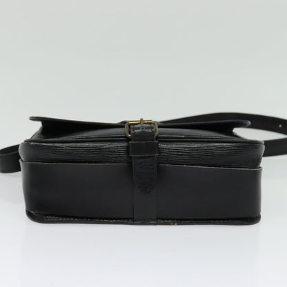 Louis Vuitton LOUIS VUITTON Epi Cartouchiere MM Shoulder Bag Black Noir M52242 LV Authentic BA4693