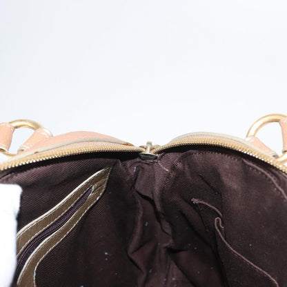 Loewe LOEWE Anagram Hand Bag Nylon Blue Gold Authentic bs31204