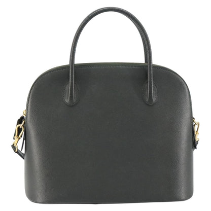 Celine CELINE Hand Bag Leather 2way Green Gold Authentic 161118