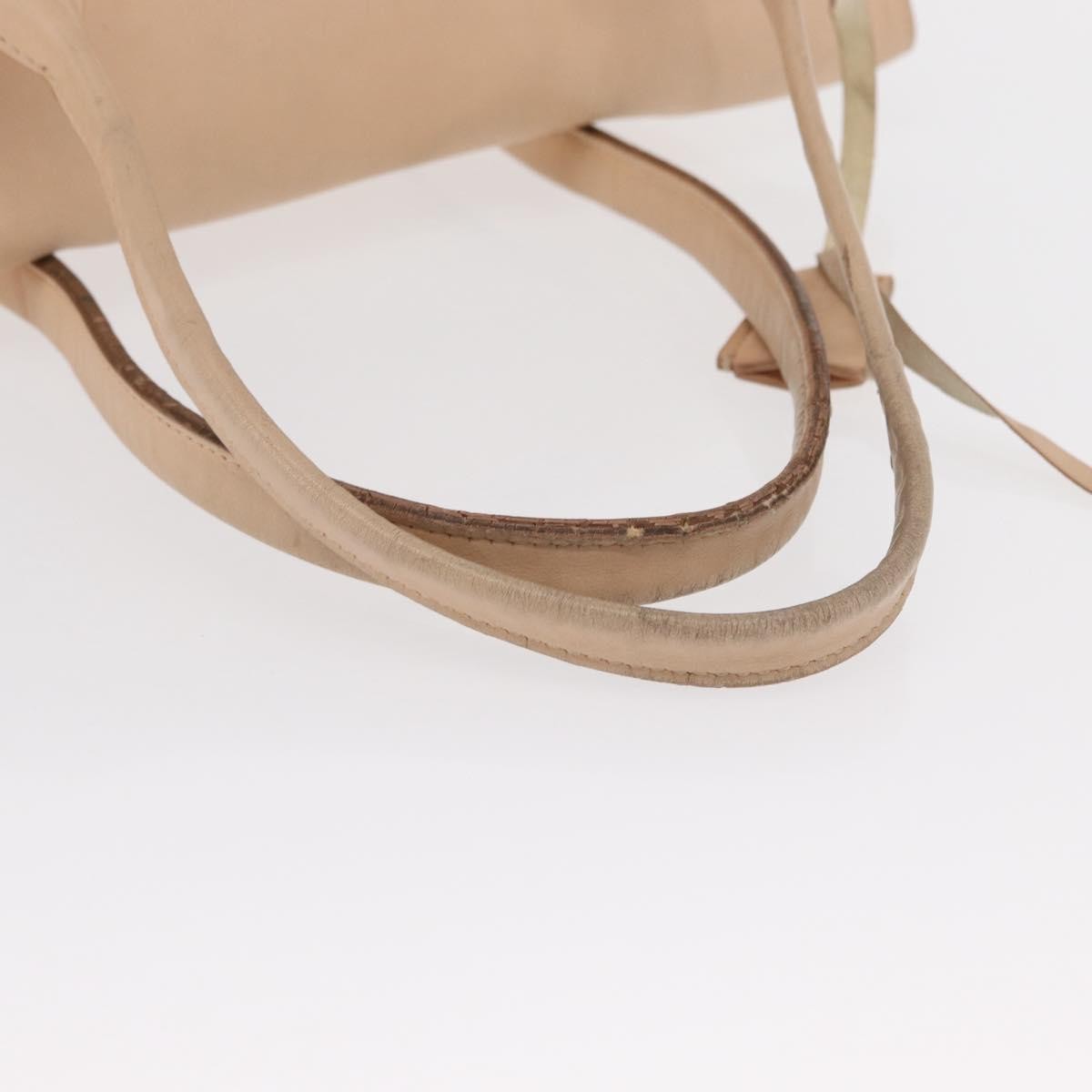 Salvatore Ferragamo Salvatore Ferragamo Gancini Shoulder Bag Leather Pink Gold Authentic 171552
