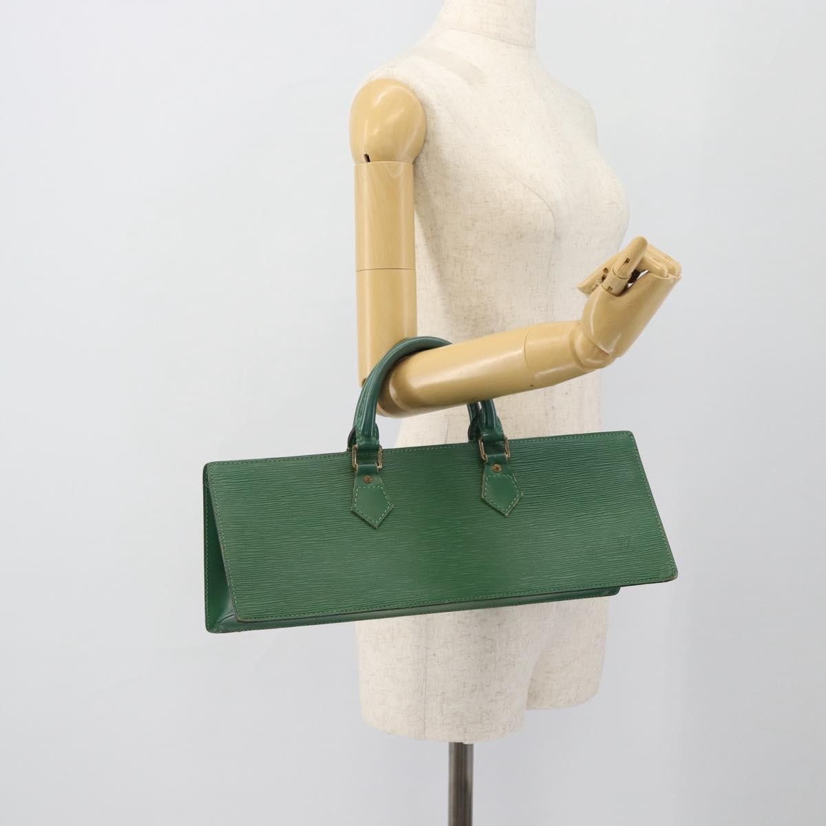 Louis Vuitton LOUIS VUITTON Epi Sac Triangle Hand Bag Green M52094 LV Authentic 181752
