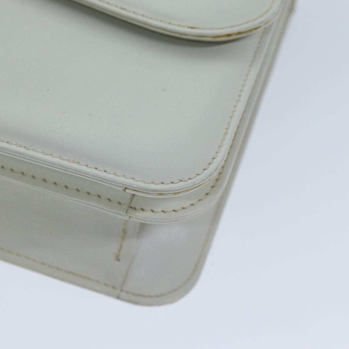Gucci GUCCI Hand Bag Leather White Authentic yk12076