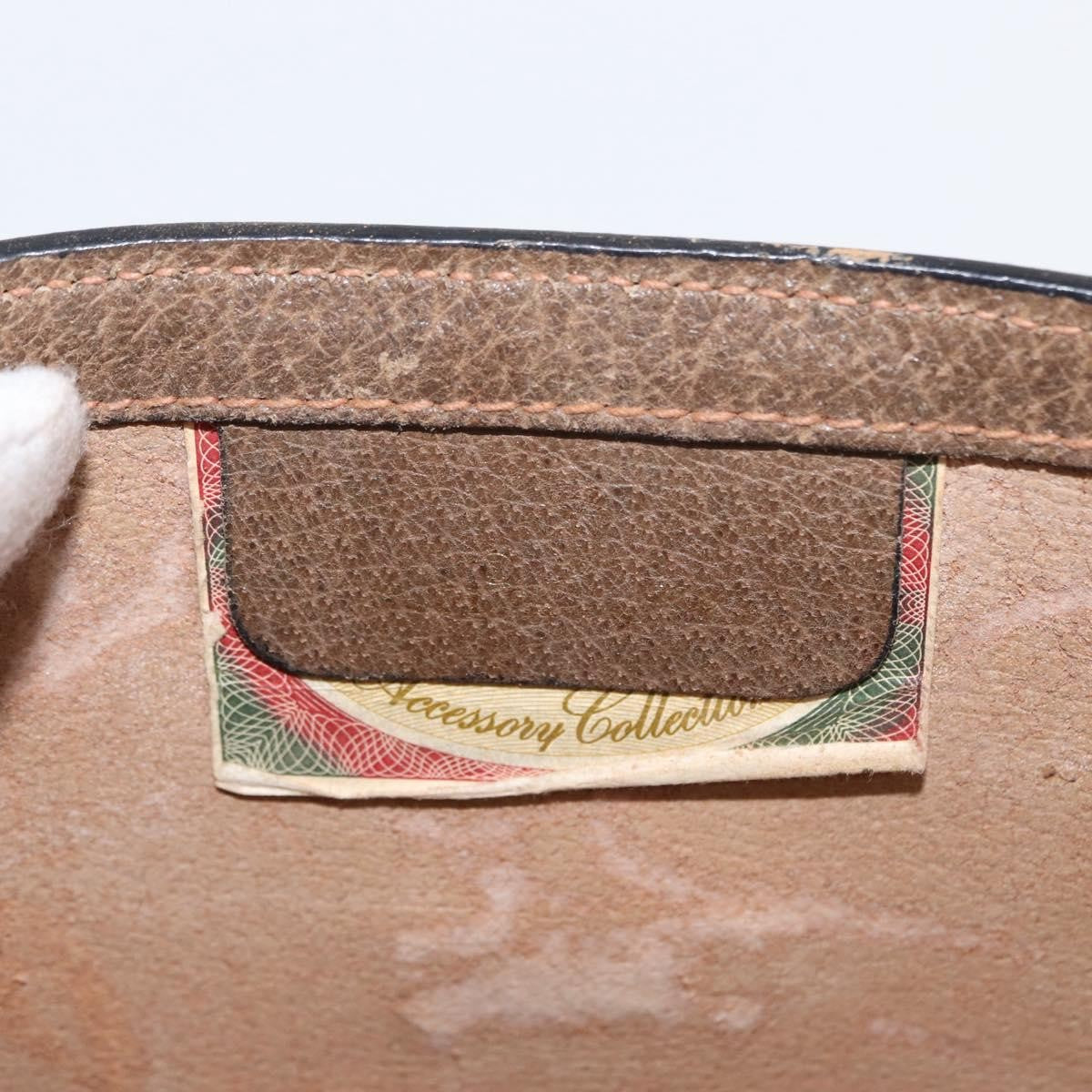 Gucci GUCCI GG Supreme Web Sherry Line Clutch Bag PVC Beige Gold 89 01 006 Authentic 155387