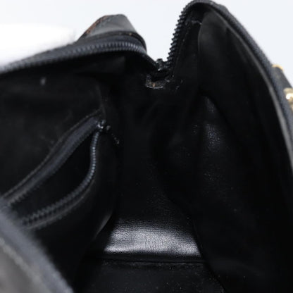 Celine CELINE Macadam Canvas Hand Bag Suede Black Gold Authentic ep11623