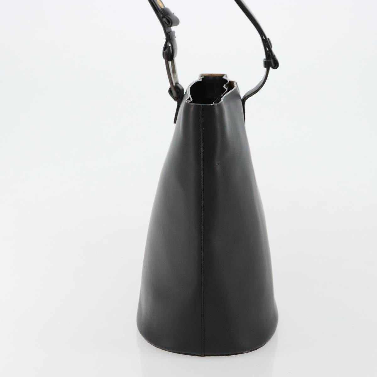 Gucci GUCCI Hand Bag Leather Black Authentic 71508