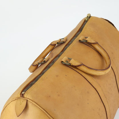 Louis Vuitton LOUIS VUITTON Nomad Keepall 55 Boston Bag Beige LV Authentic 163339