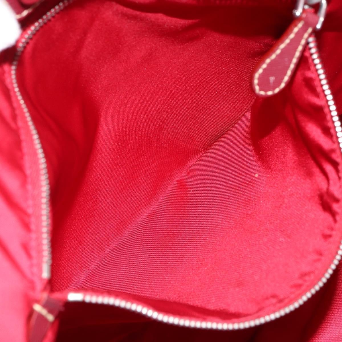 Prada PRADA Tote Bag Nylon Pink Silver Authentic 151499
