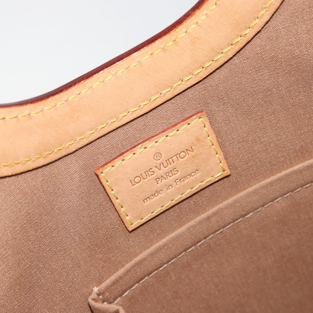 Louis Vuitton LOUIS VUITTON Vernis Stillwood Vertical Hand Bag Noisette M91364 LV Authentic gh952