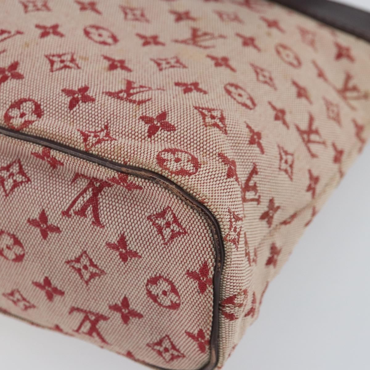 Louis Vuitton LOUIS VUITTON Monogram Mini Lucille PM Hand Bag Red M92678 LV Authentic BA9329