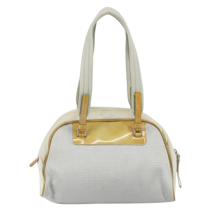 Prada PRADA Tote Bag Nylon Silver Authentic bs30636