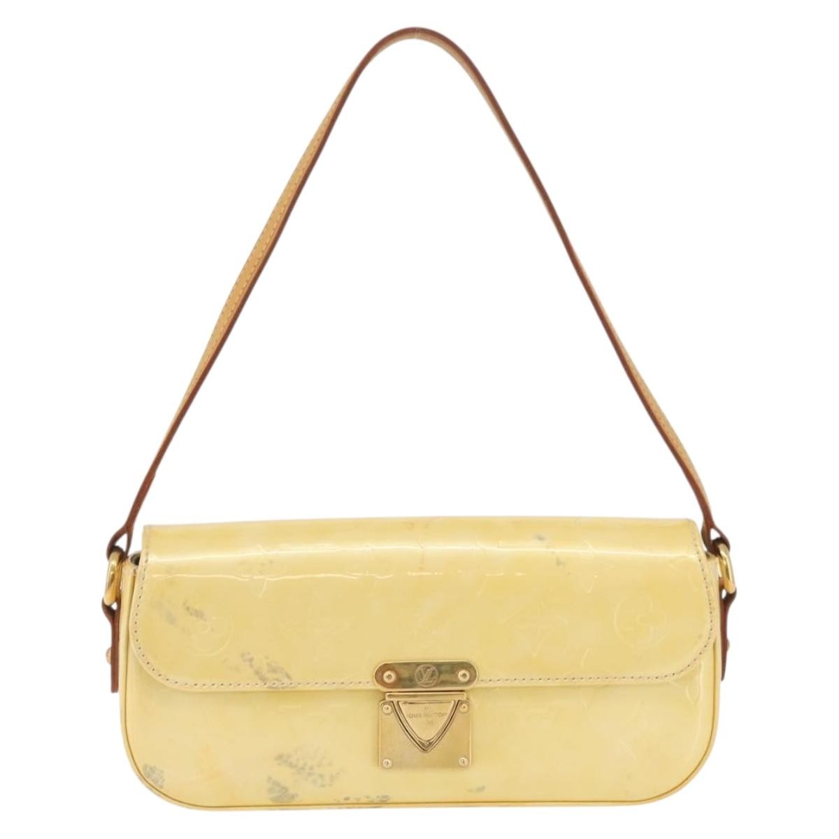 Louis Vuitton LOUIS VUITTON Monogram Vernis Malibu Street Bag Perle M91507 LV Authentic BAZ639