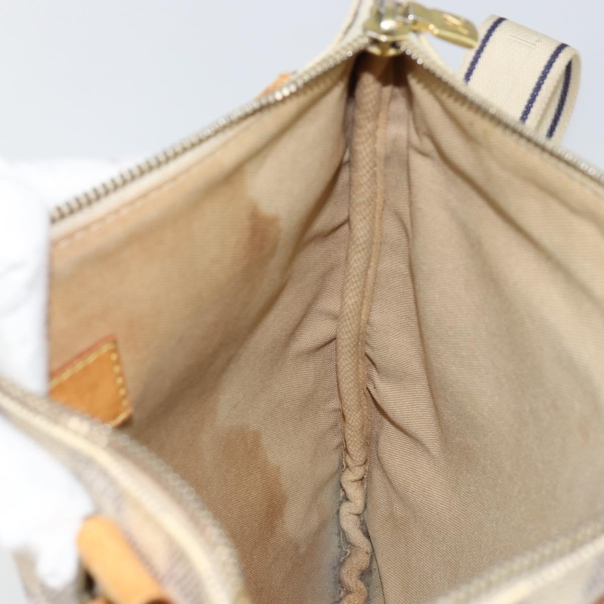Louis Vuitton LOUIS VUITTON Damier Azur Pochette Bosphore Shoulder Bag N51112 LV Authentic BA7009