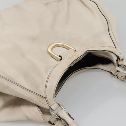 Gucci GUCCI Tote Bag Leather Ivory Gold 189835 Authentic 135191