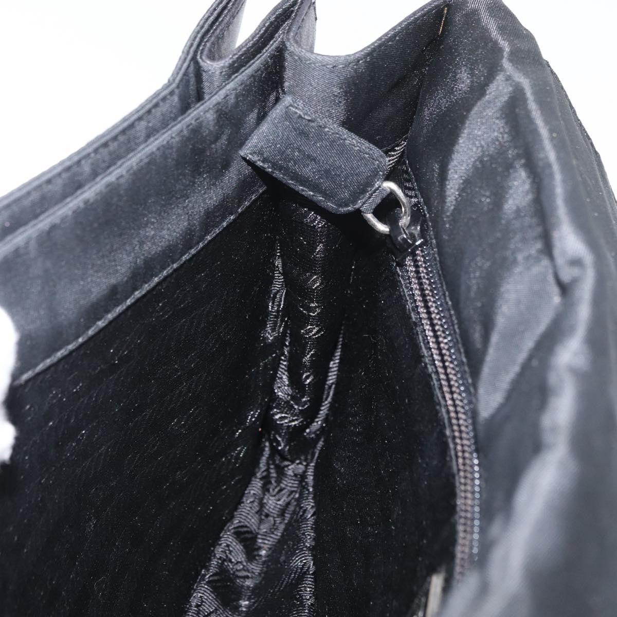 Prada PRADA Shoulder Bag Nylon Black Silver Authentic YKZ1095A