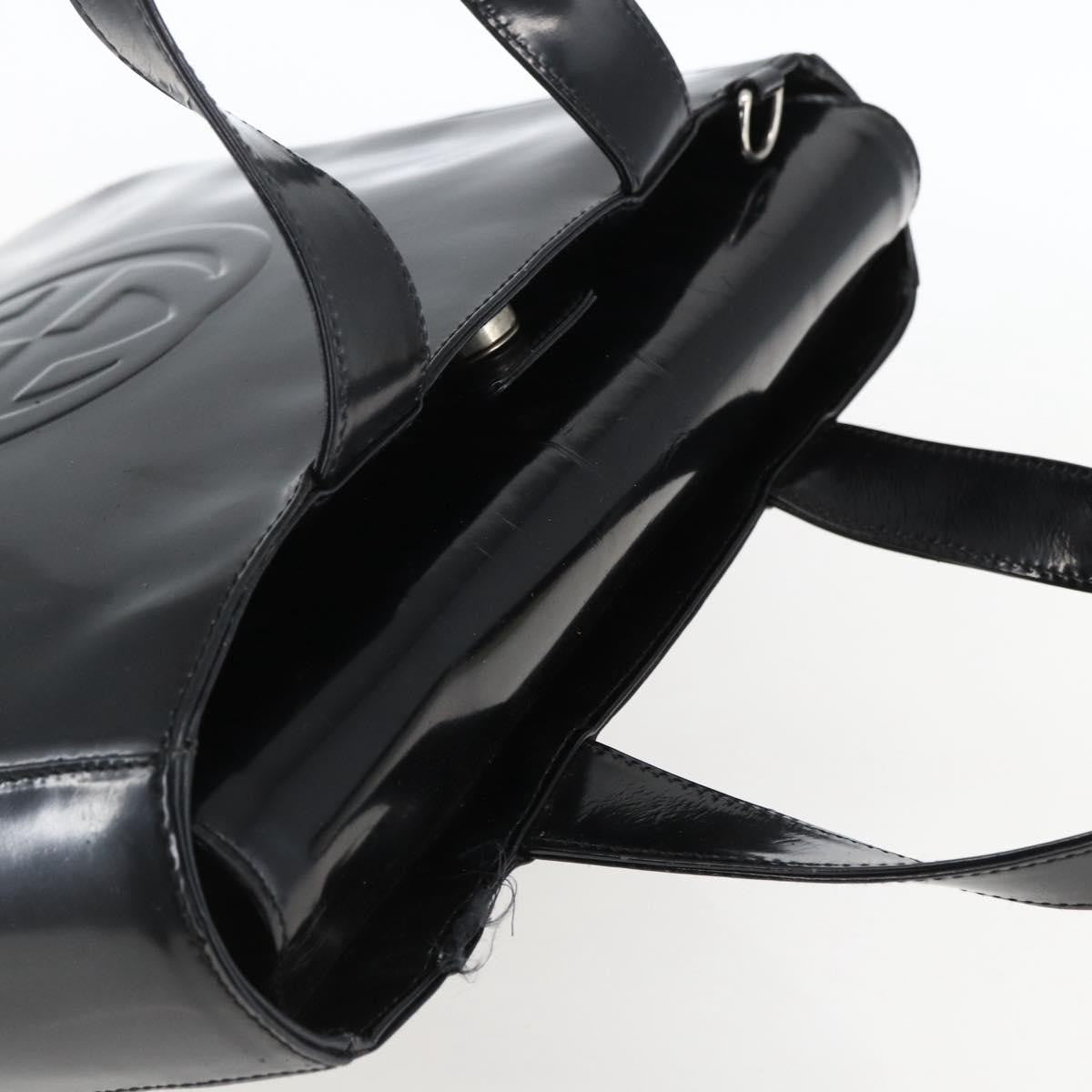 Gucci GUCCI Hand Bag Patent leather Black Silver 000 1013 0504 Authentic ka2334