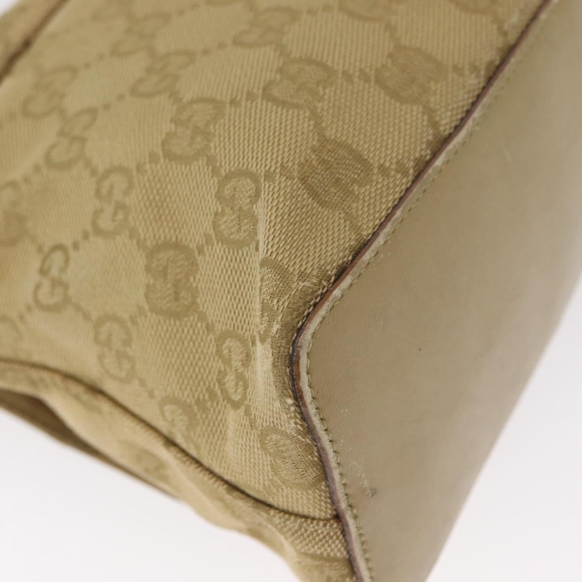 Gucci GUCCI GG Canvas Shoulder Bag Beige Gold 90646 Authentic mr1955