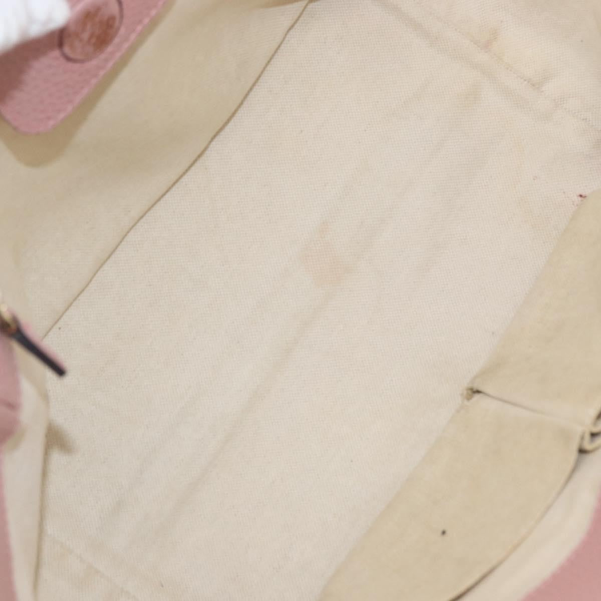 Gucci GUCCI Tote Bag Leather Brown Gold 354408 Authentic bs33432