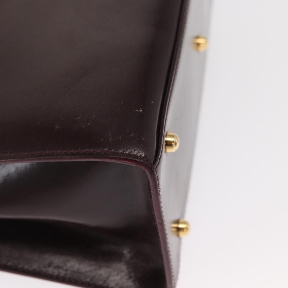 Gucci GUCCI Hand Bag Leather 2way Bordeaux Gold 000 2026 0258 Authentic ep12849