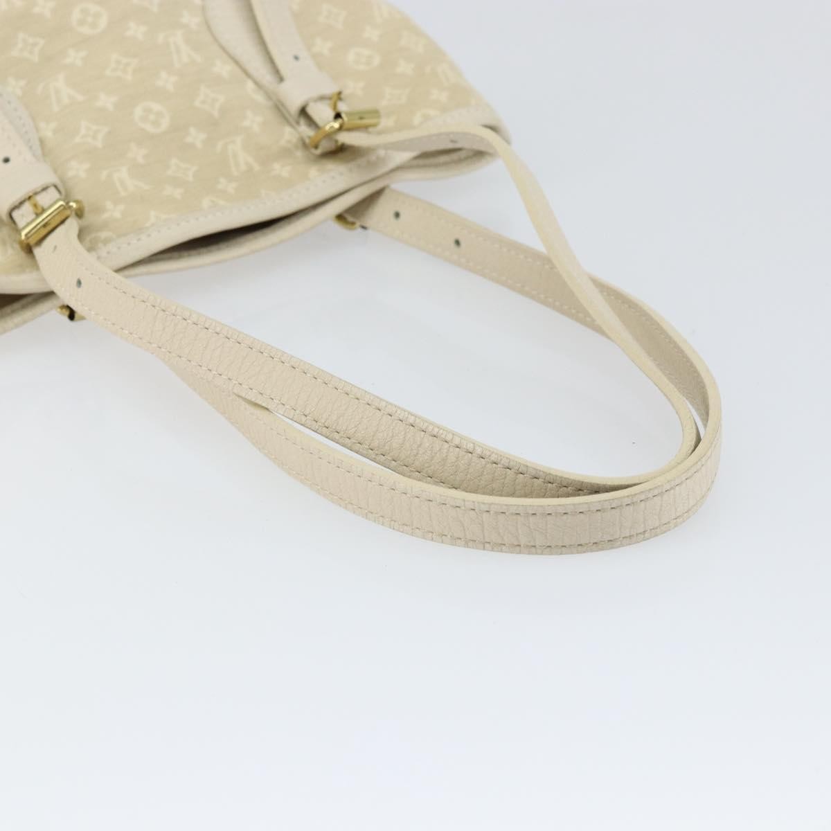 Louis Vuitton LOUIS VUITTON Monogram Mini Lin Bucket PM Shoulder Bag Dunne M95316 Authentic 153514