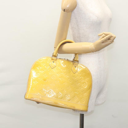 Louis Vuitton LOUIS VUITTON Monogram Vernis Alma PM Hand Bag 2way Dunne M90170 LV Authentic KD187