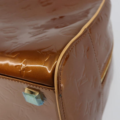 Louis Vuitton LOUIS VUITTON Monogram Vernis Tompkins Square Bag Bronze M91103 LV Authentic 153020