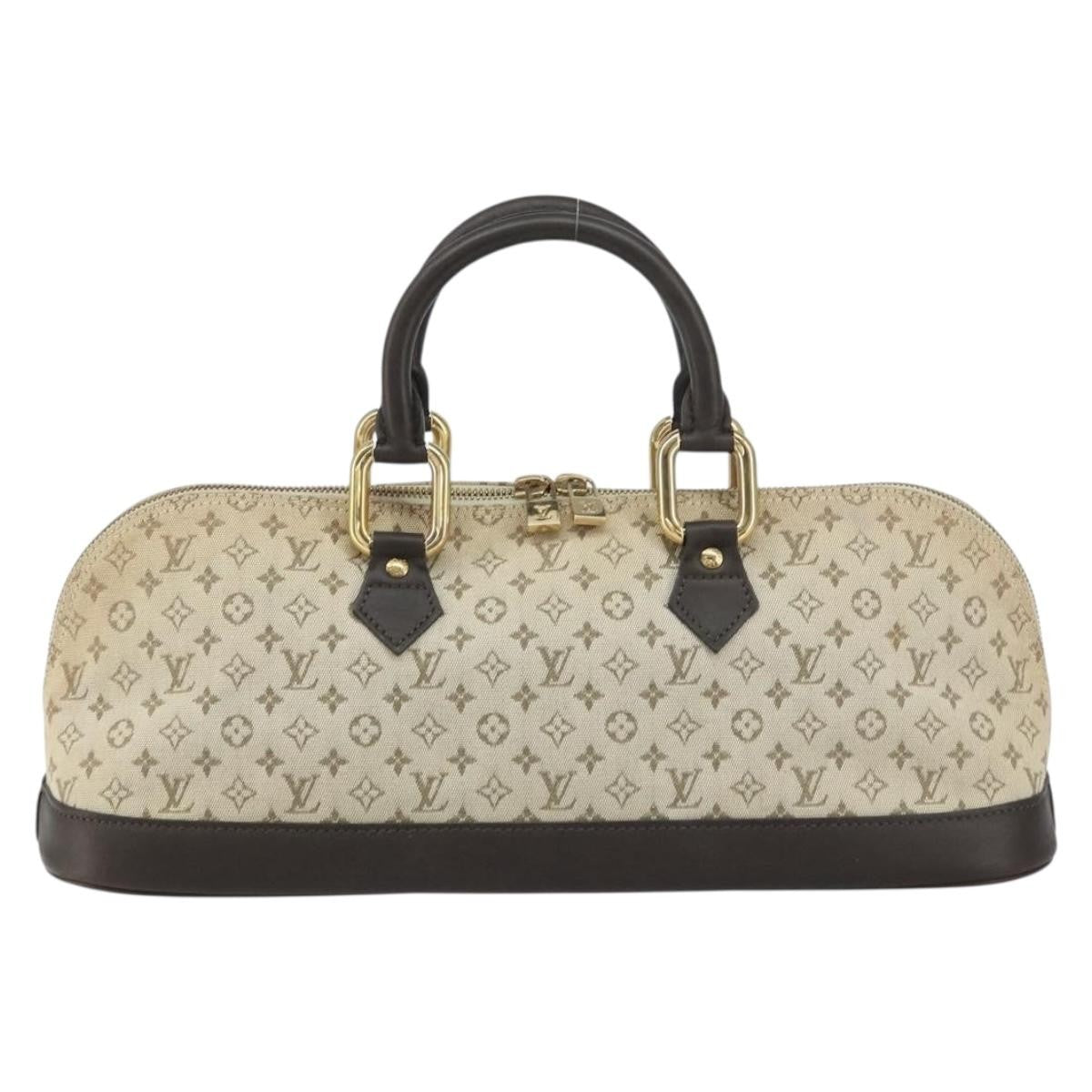 Louis Vuitton LOUIS VUITTON Monogram Mini Alma Ron Hand Bag Khaki M92206 LV Authentic 158341