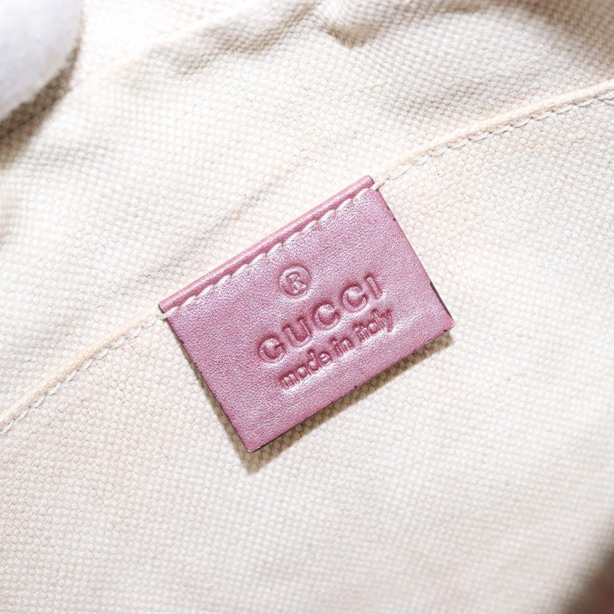 Gucci GUCCI Micro GG Canvas Guccissima Bag Leather Pink Gold 309538 Authentic sw1136
