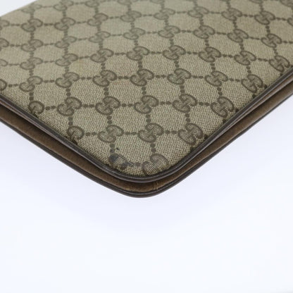 Gucci GUCCI GG Supreme Shoulder Bag PVC Leather Beige Authentic th4221