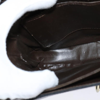 Fendi FENDI Zucca Canvas Shoulder Bag Black Brown Authentic 150285