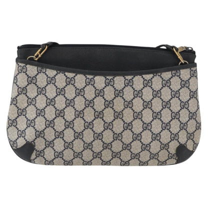 Gucci GUCCI GG Supreme Sherry Line Shoulder Bag PVC Navy Gold 904 02 026 Authentic mr2029