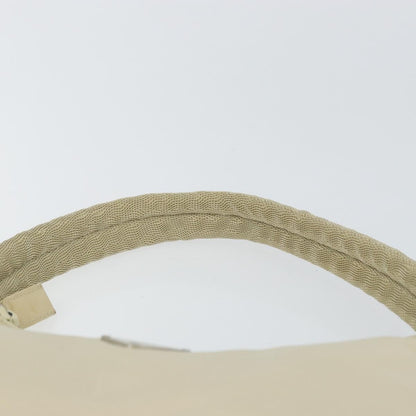 Prada PRADA Hand Bag Nylon Ivory Silver Authentic 163192