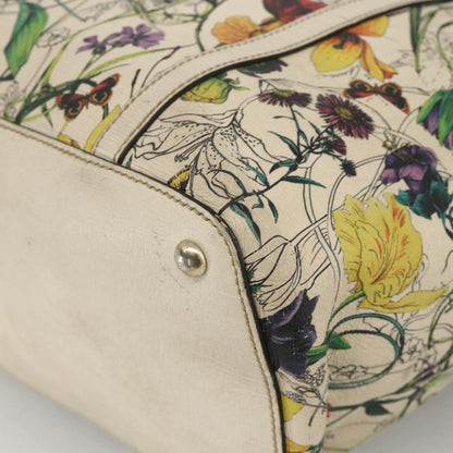 Gucci GUCCI Tote Bag PVC Ivory Gold 309613 Authentic ka3786