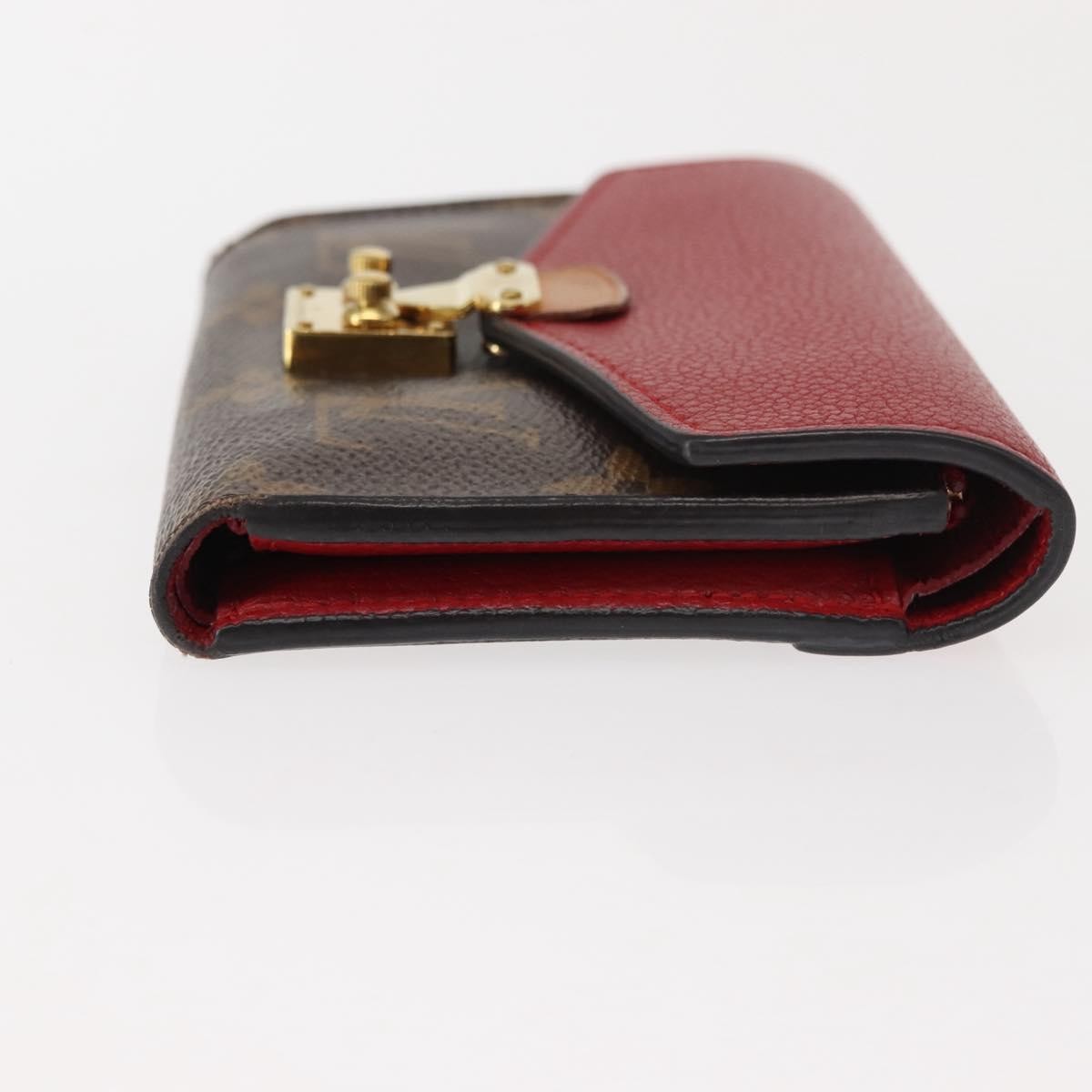 Louis Vuitton LOUIS VUITTON Monogram Noir Portefeuille Purse Compact Wallet M67478 Authentic fm4941
