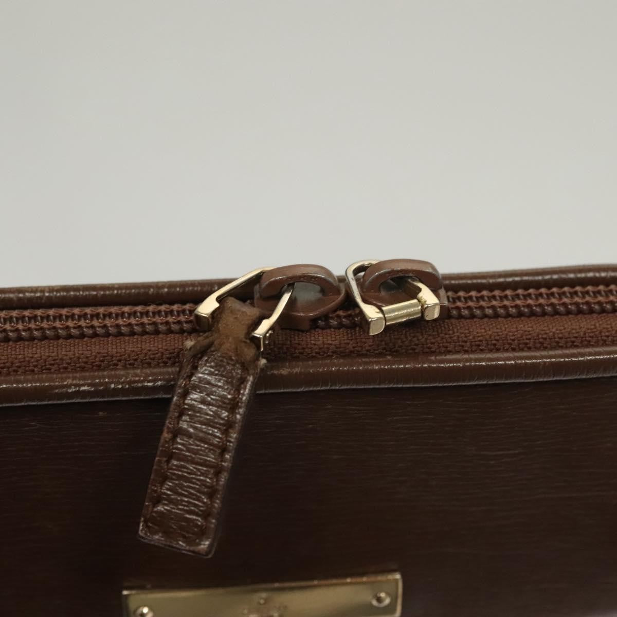 Gucci GUCCI Tote Bag Leather Brown Authentic 133332