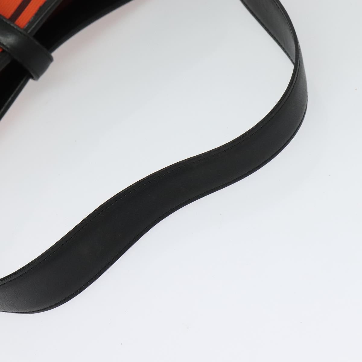 Burberry BURBERRY Blue Label Shoulder Bag Canvas Orange Silver Authentic 140671