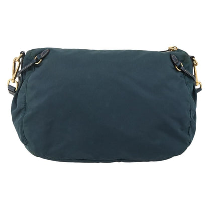 Prada PRADA Shoulder Bag Nylon Green Gold Authentic YKZ1088