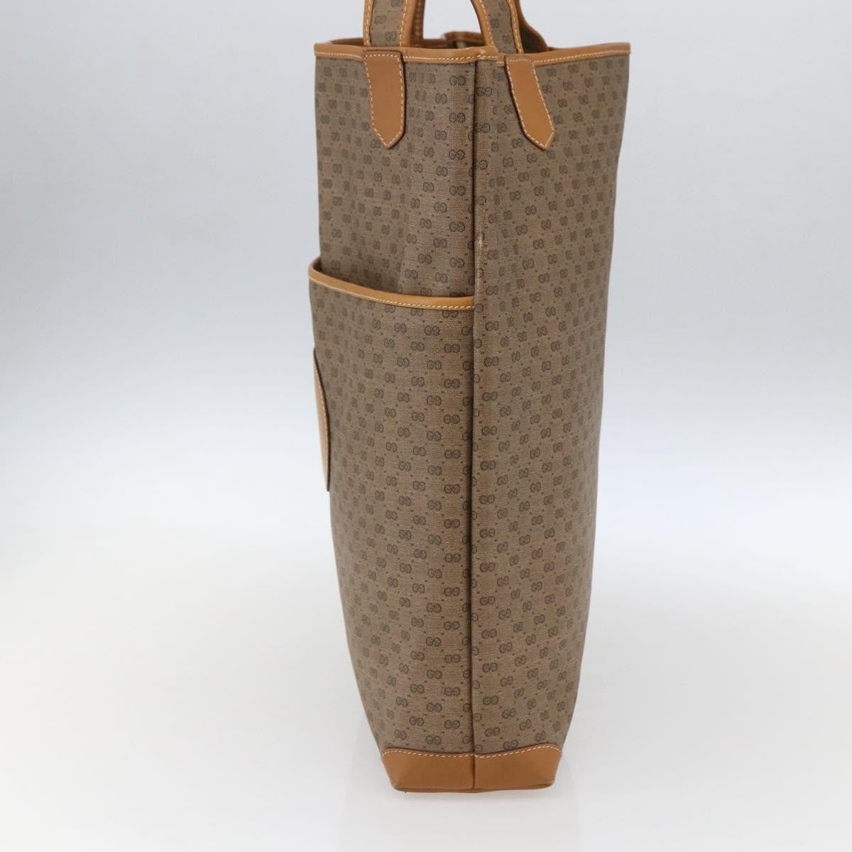 Gucci GUCCI Micro GG Supreme Tote Bag PVC Beige Gold 002 39 0054 Authentic ep13221